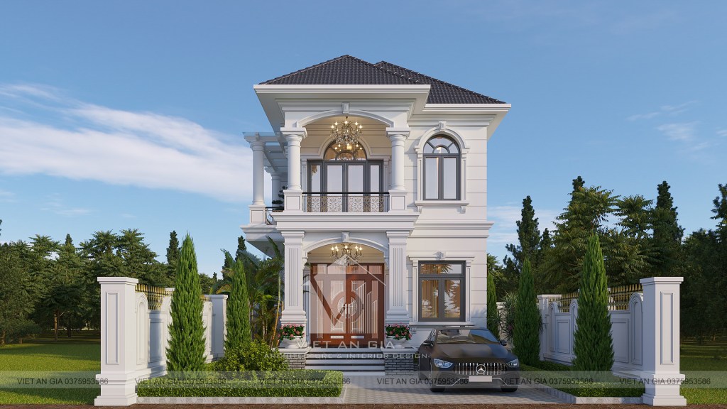 Thiết Kế Nhà 2 Tầng Cổ Điển Sang Trọng Cho Gia Đình&nbsp;Việt