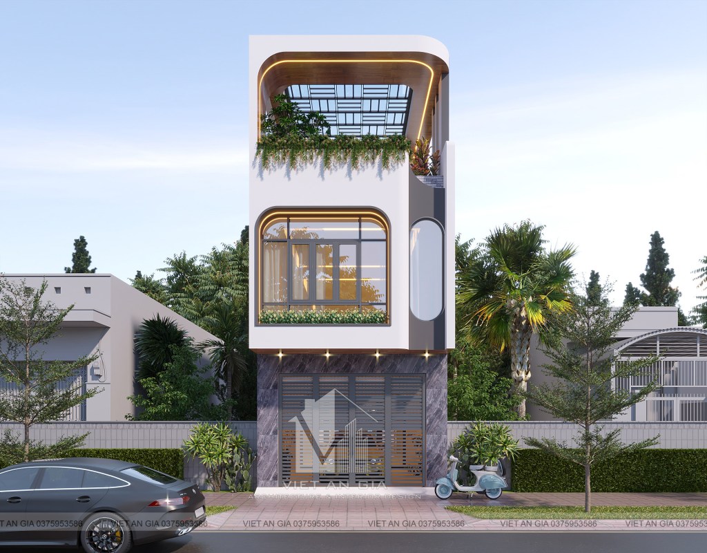 Thiết Kế Nhà 3 Tầng Hiện Đại Độc Đáo – Không Gian Sống Xanh Cho Gia&nbsp;Đình