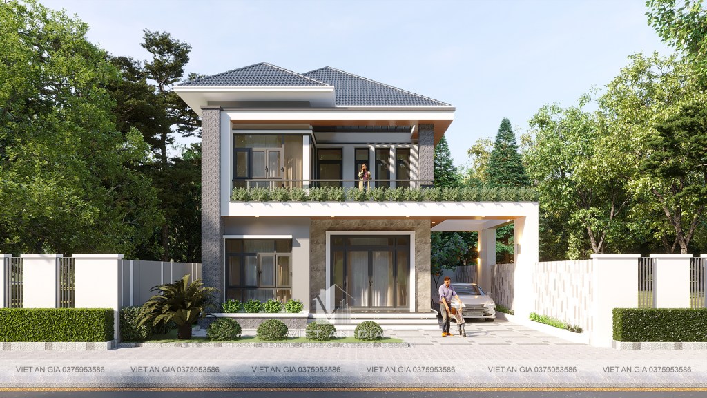 Thiết Kế Nhà Mái Nhật 2 Tầng – Không Gian Sống Tinh Tế tại Thái&nbsp;Nguyên