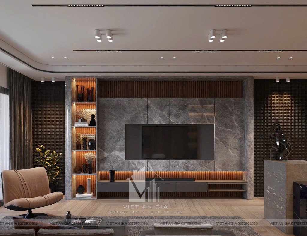 Thiết Kế Nội Thất Hiện Đại – Không Gian Phòng Khách và Bếp Tích Hợp Tinh&nbsp;Tế