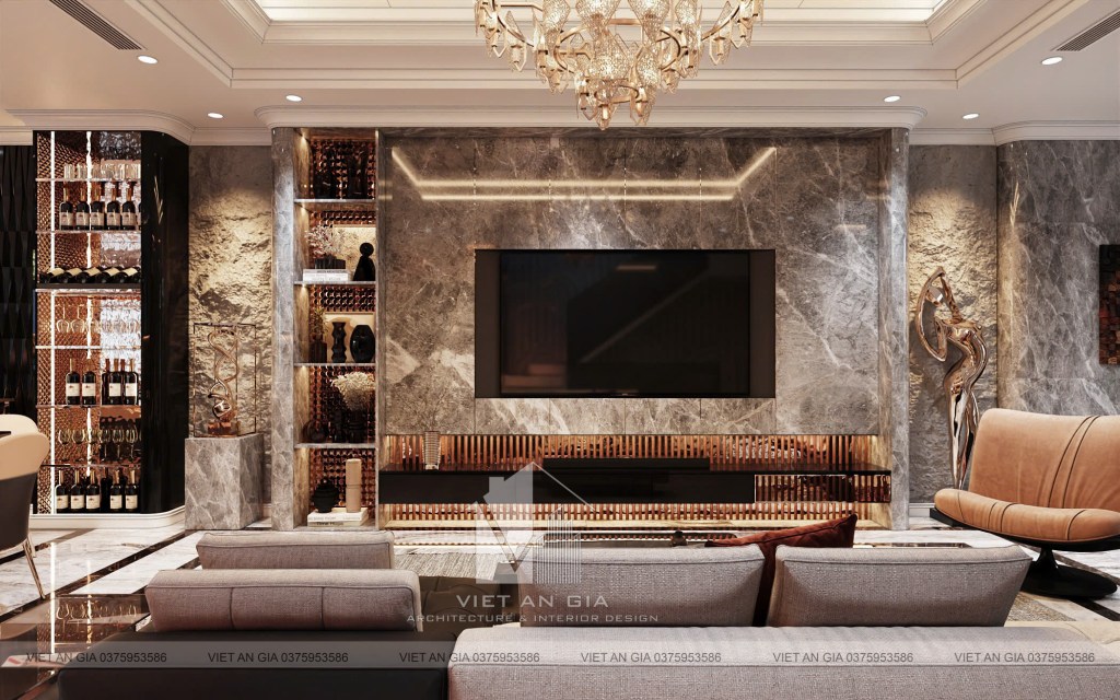 Thiết Kế Nội Thất Luxury Phòng Khách và Bếp – Sang Trọng và Tiện&nbsp;Nghi